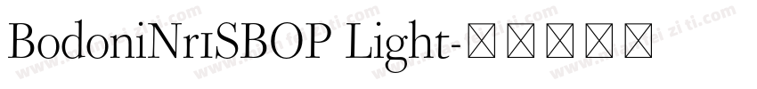 BodoniNr1SBOP Light字体转换